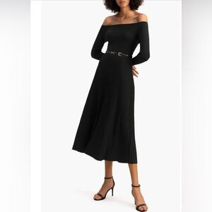 LilySilk Vivi Knit Dress in Black